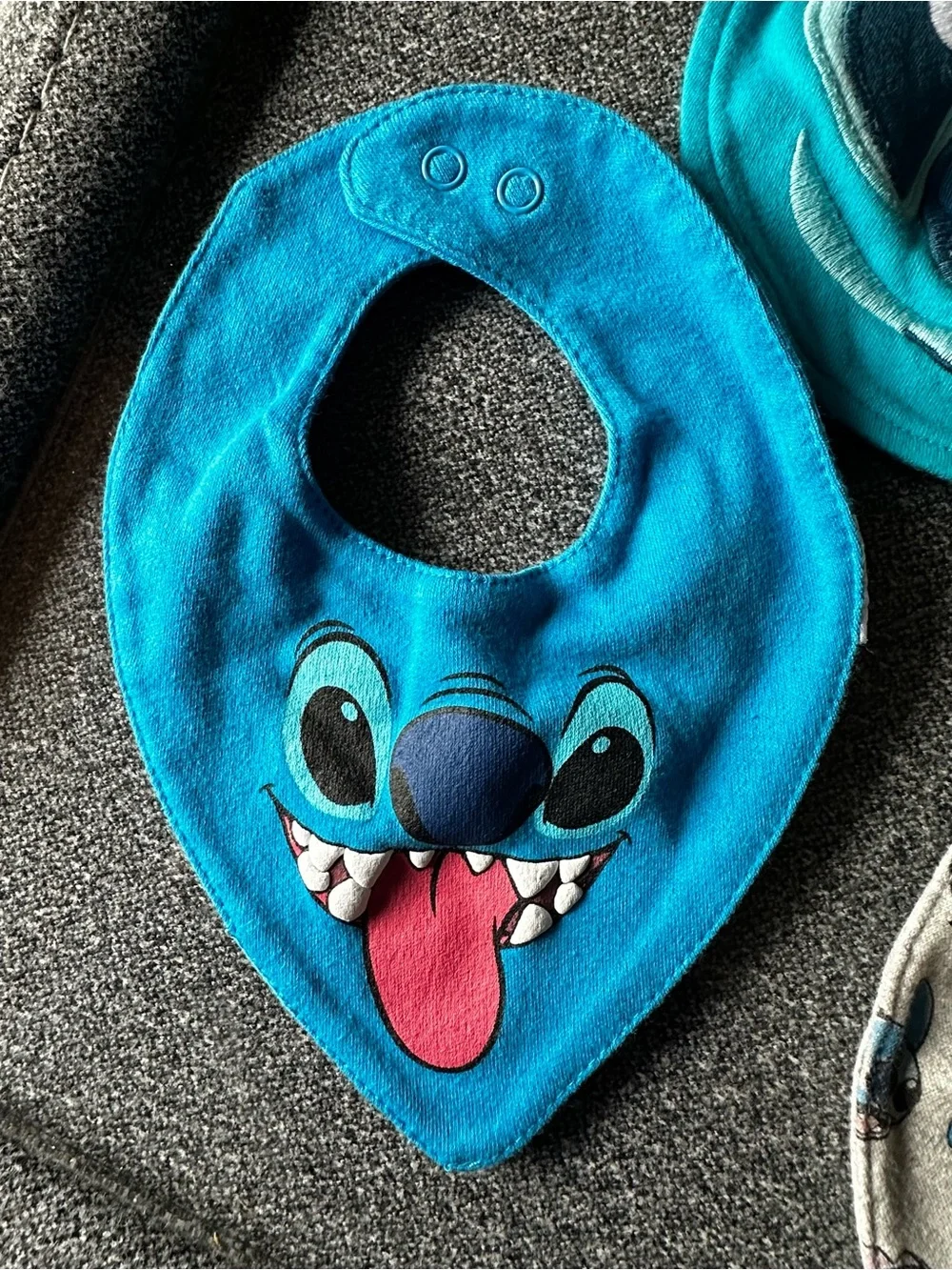 Disney Stitch Bibs 0-3 Months Snap Buttons